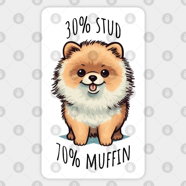 30% Stud 70% Muffin cute funny dog design Sticker by Luxinda